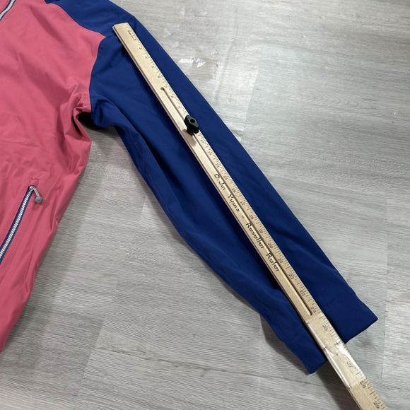 Peter Millar Hyperlight Link Jacket Mens Large Pink Hooded Waterproof Rain - Picture 11 of 14